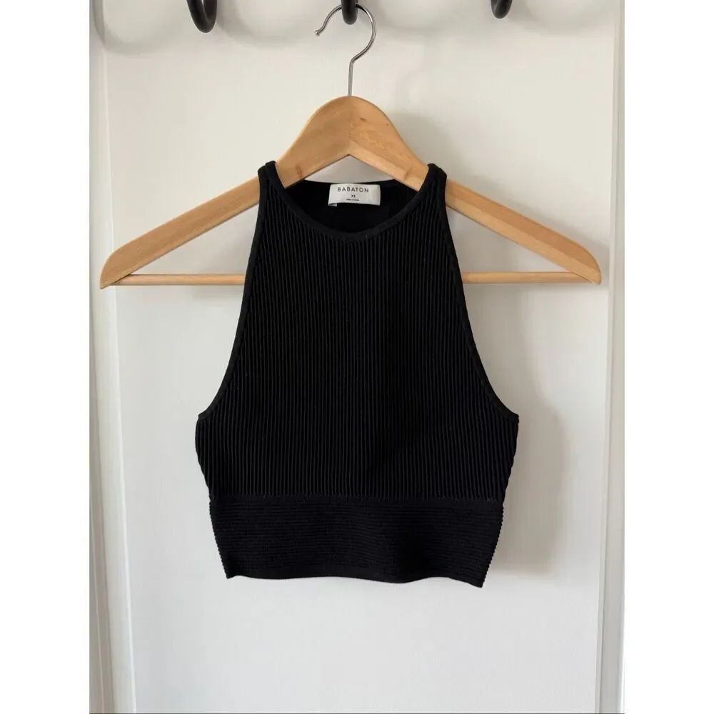 Aritzia Babaton Sculpt Knit High Neck Tank